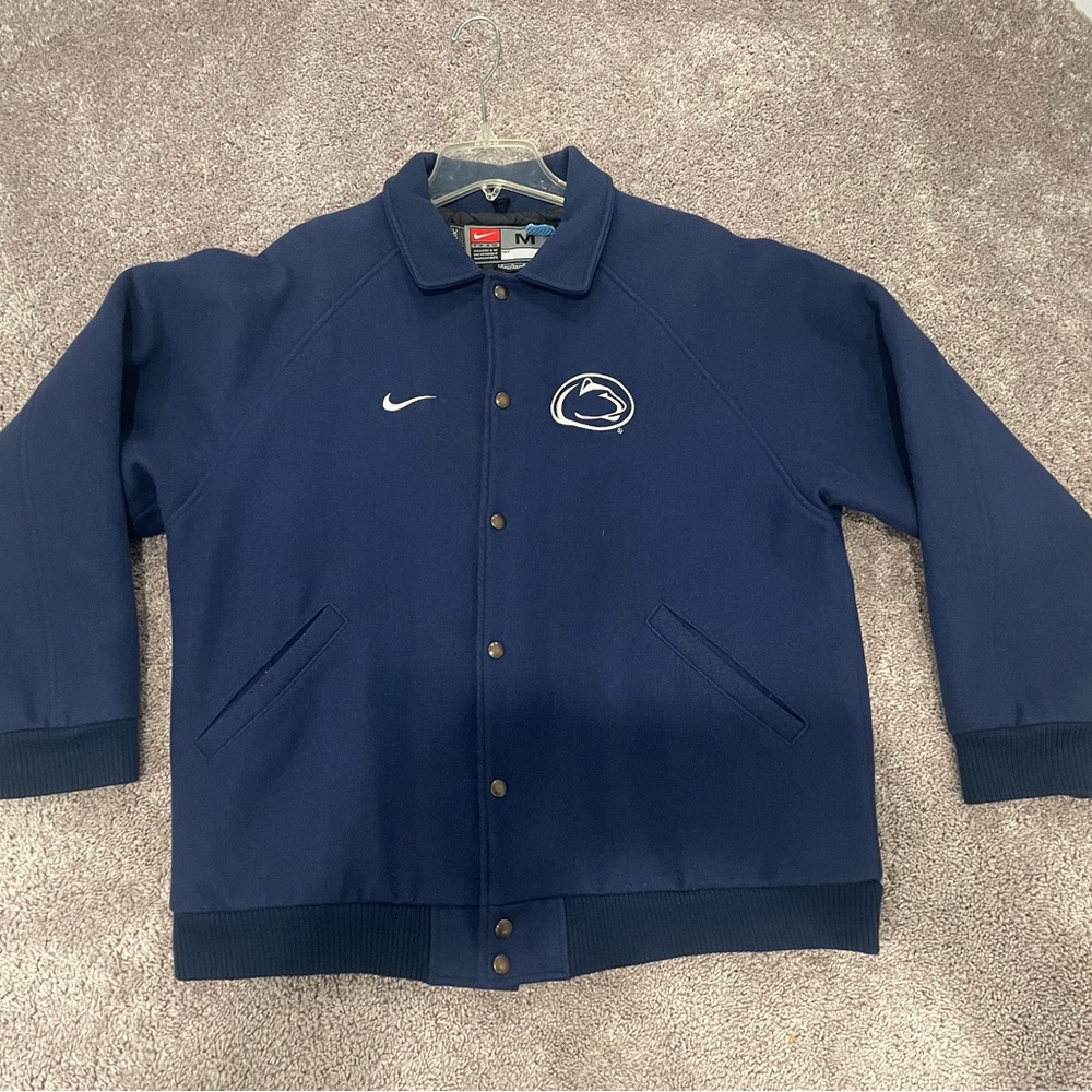 Authentic Nike Team Apparel PSU Penn State Nittany Lions Varsity Jacket Medium